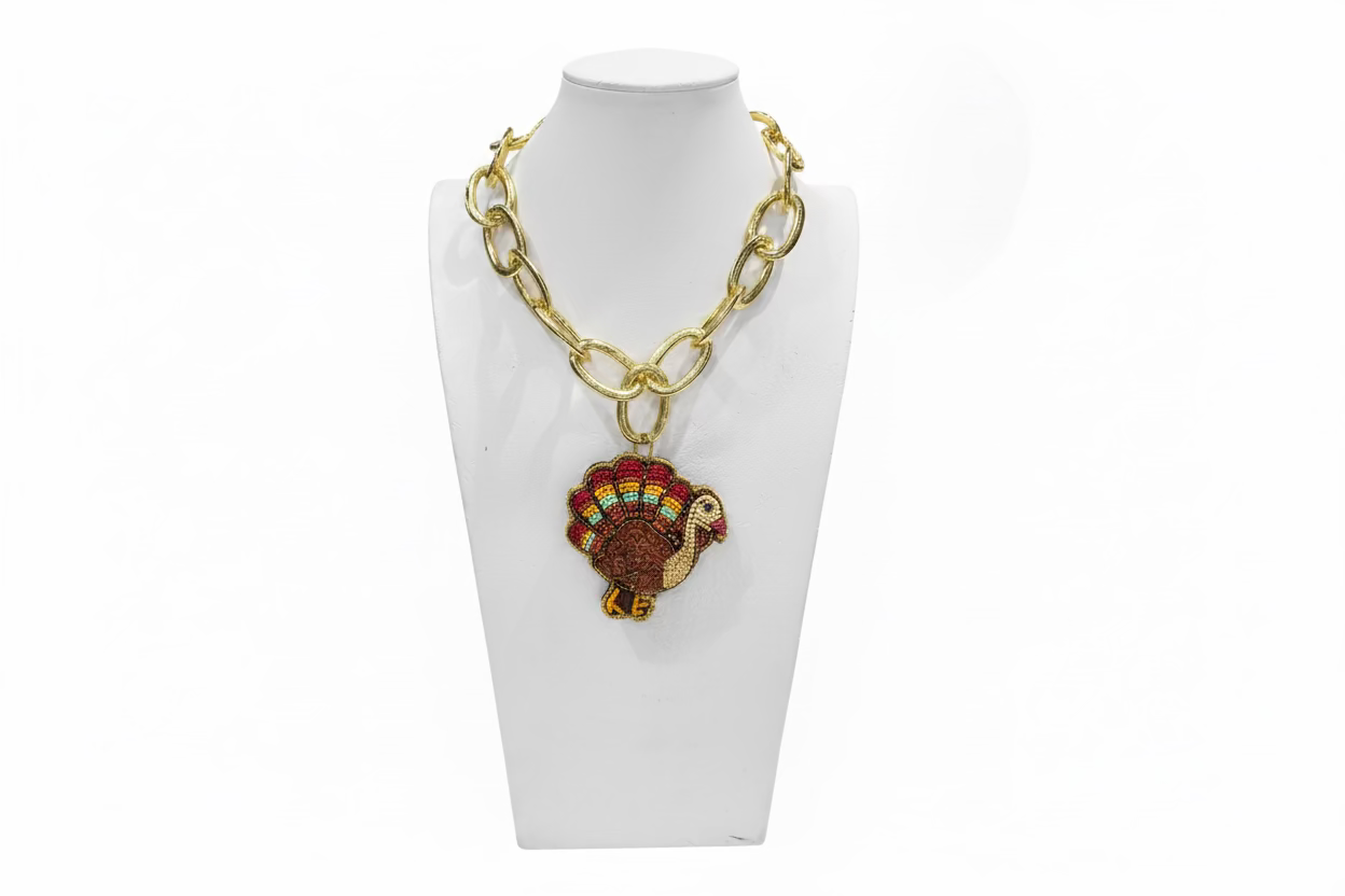 Velvet Turkey Chain Necklace