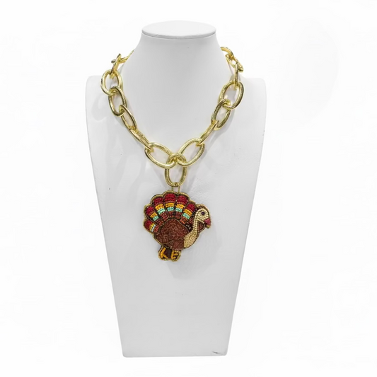 Velvet Turkey Chain Necklace