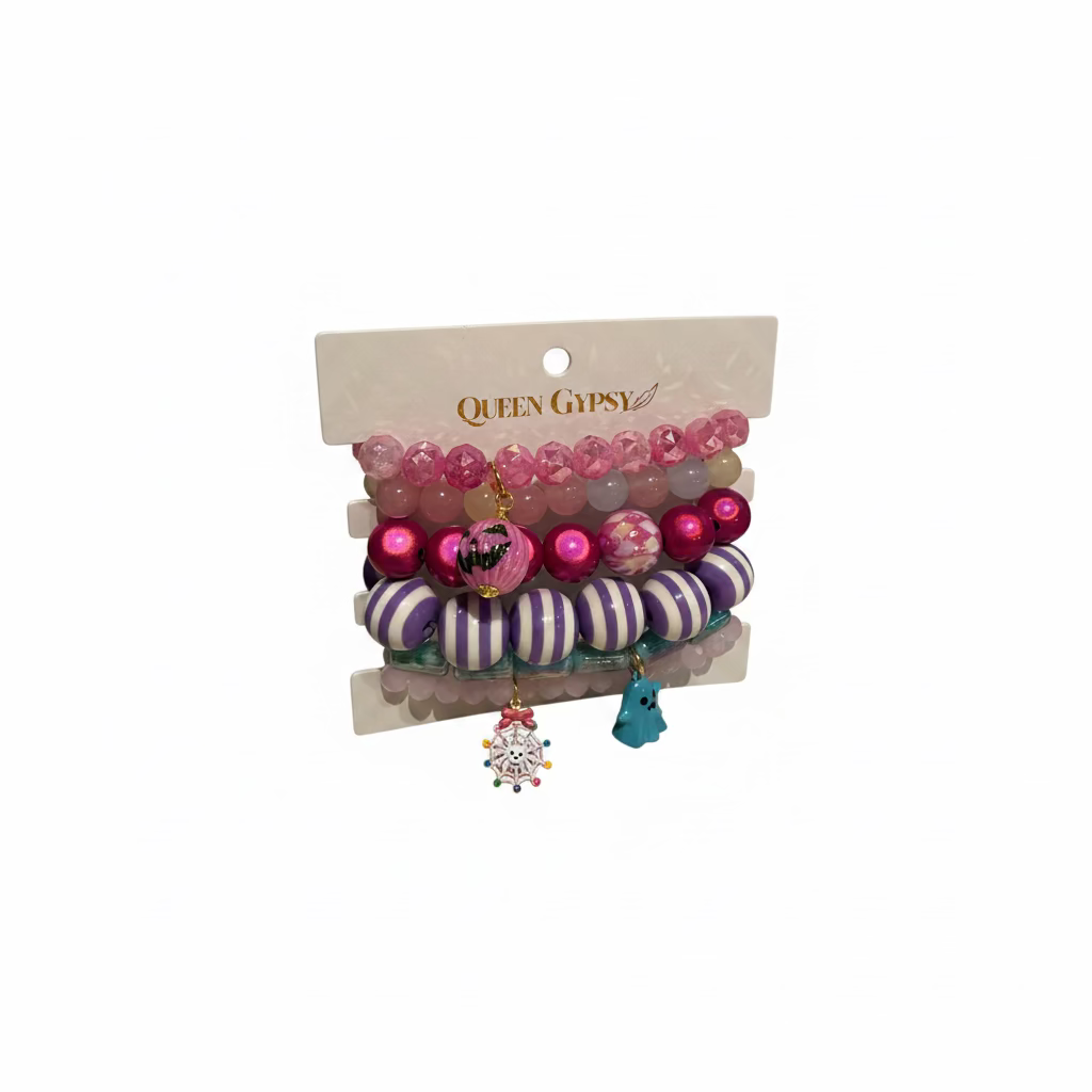 Candy Cane Chaos Bracelet Stack