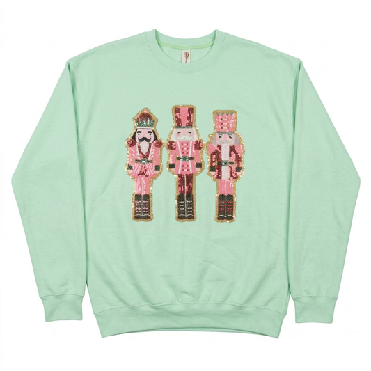 Trio Nutcracker Patch Sweatshirt on Mint