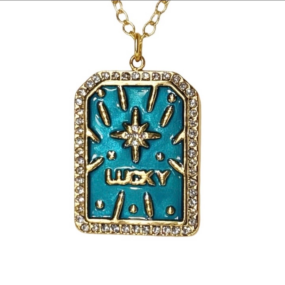 Lucky Enamel Necklace