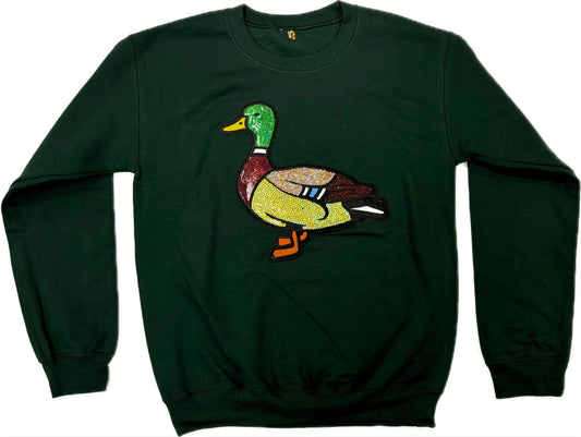 Mallard Sequin Patch Sweatshirt on Forest