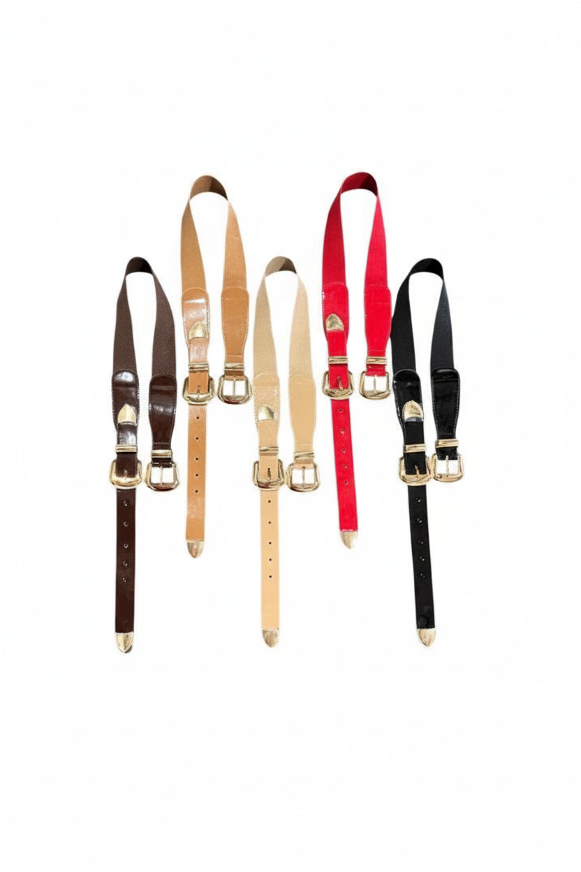 Patent Double Trouble Belt assorted