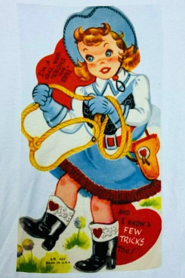 Vintage Valentine Rope T-Shirt on White