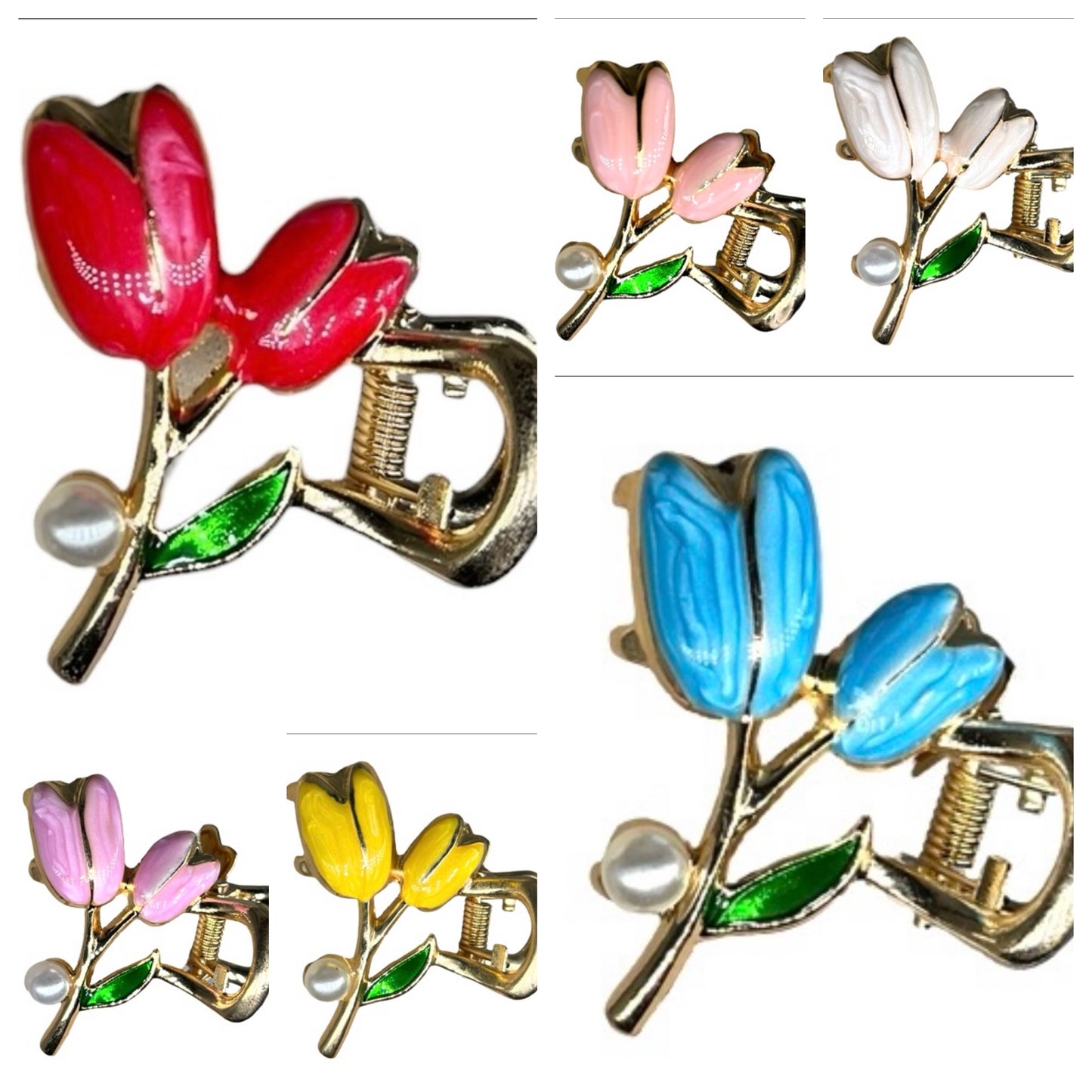 Small Tulips Claw Clip