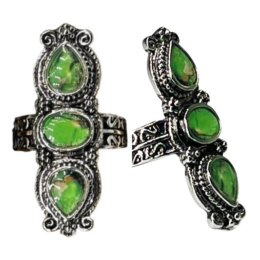 3 stone finger ring