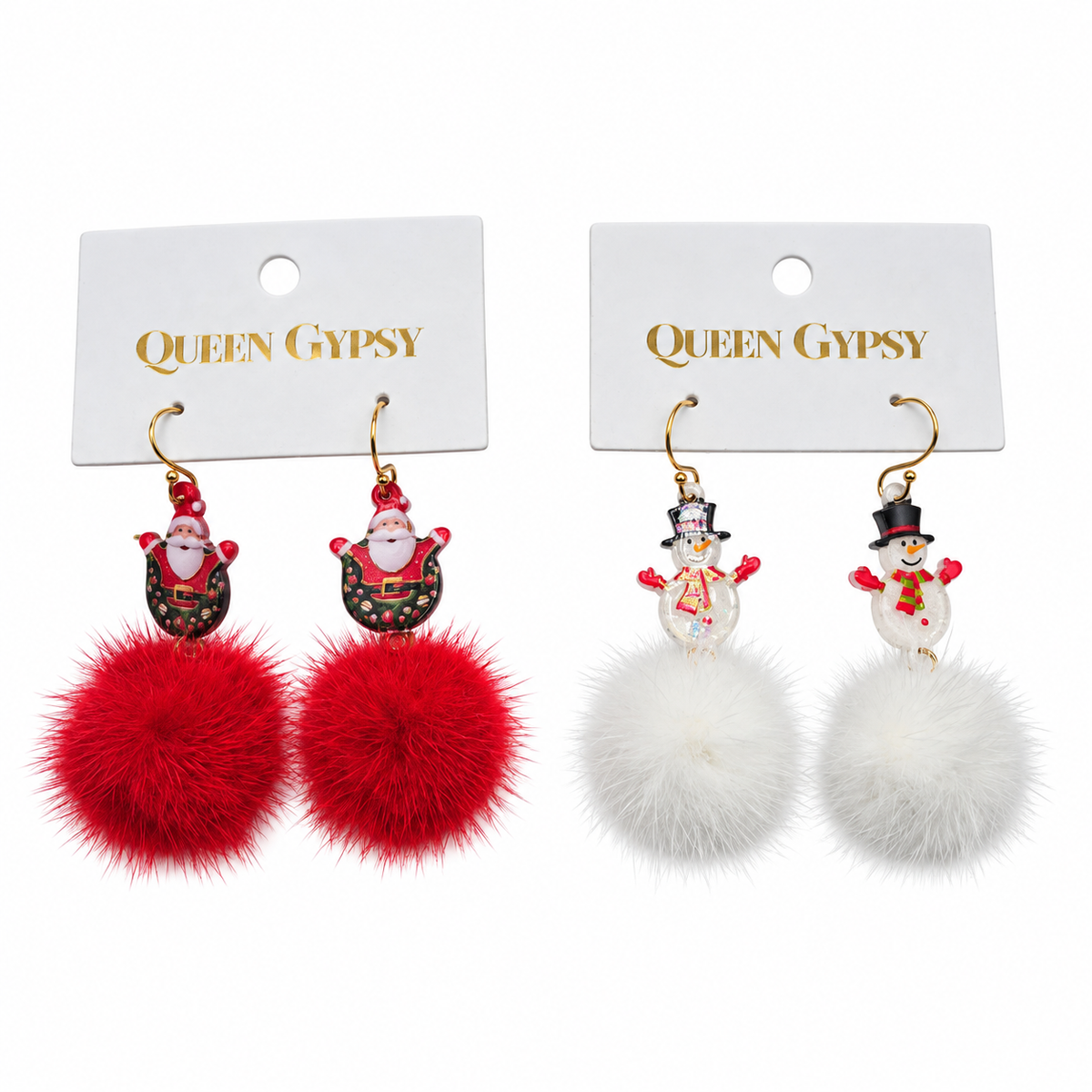 Christmas Pom Earrings