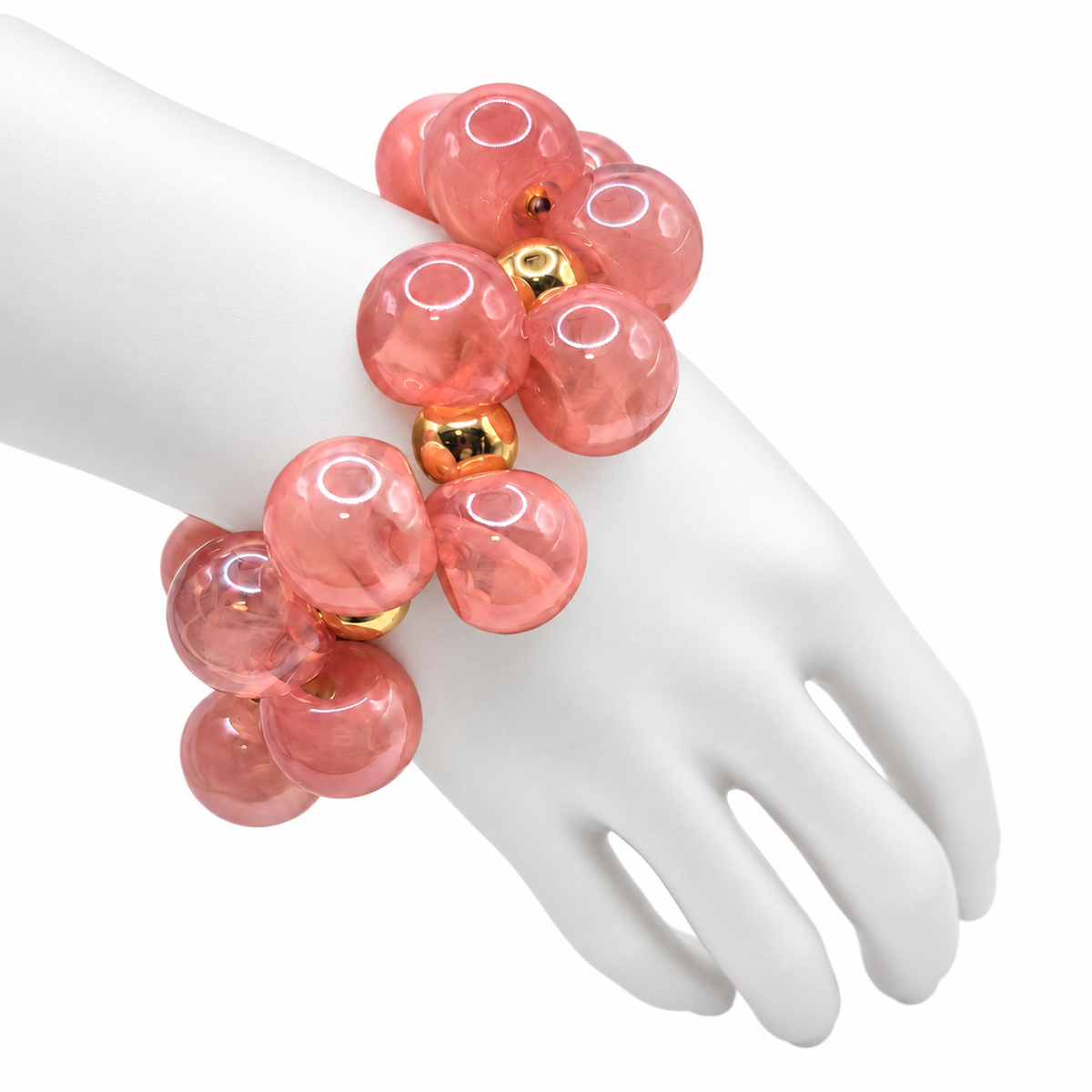 Bubblegum Cluster Stretch Bracelets