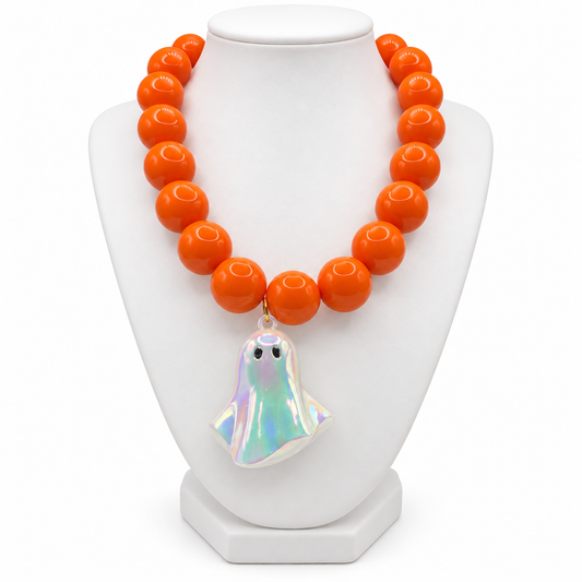 Boo, You Fancy! Ghost Statement Necklace