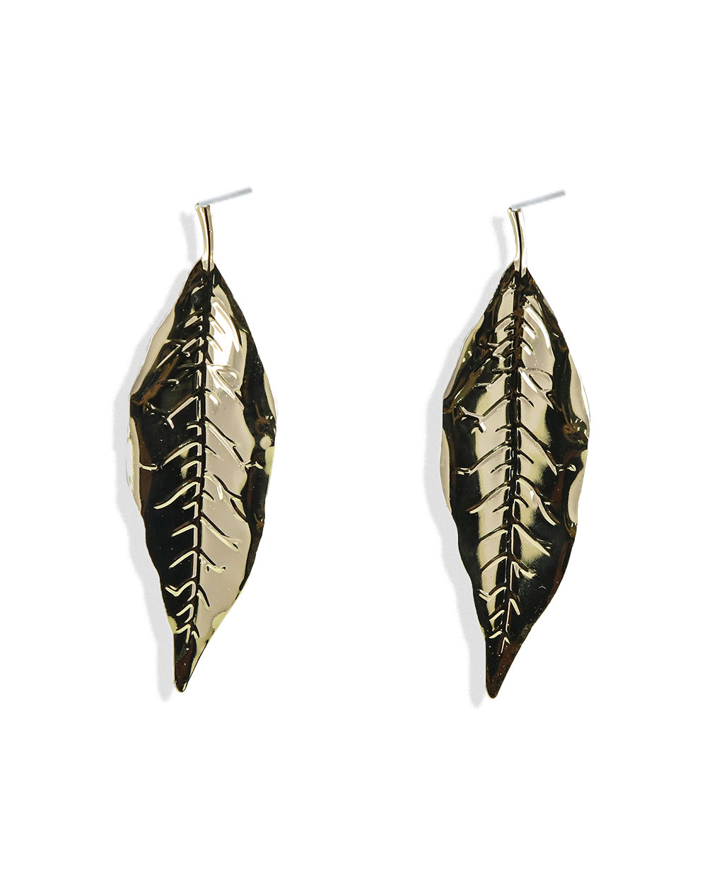 Gilded Leaf Statement Earrings