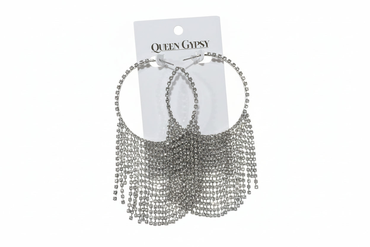 Crystal Chandalier hoops