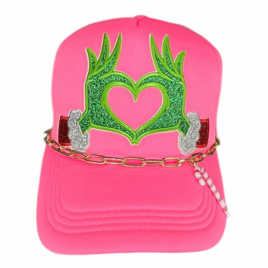 Grinch heart trucker