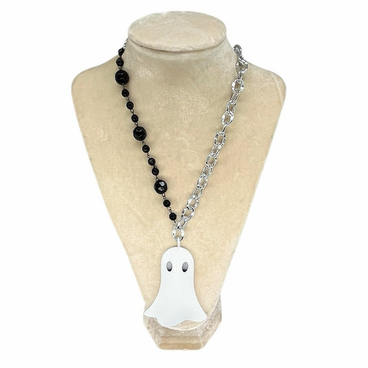 Metal Ghost Necklace W chain