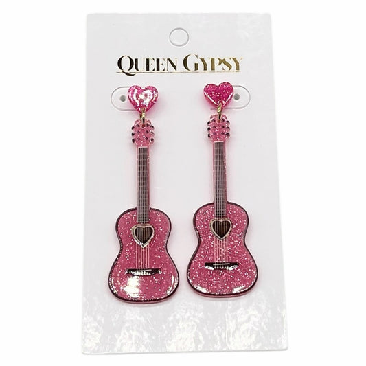 Acrylic Guitar earrings