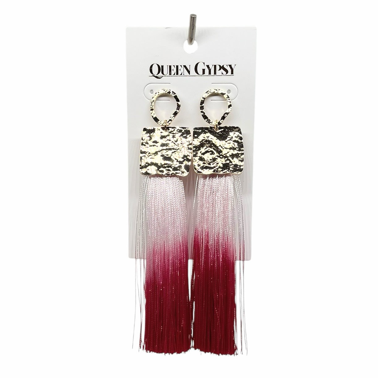 Ombre Fringe and Gold earrings