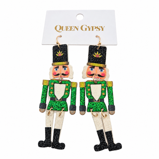 Glitter Nutcracker Earrings