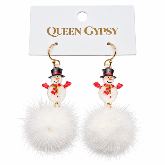 Christmas Pom Earrings