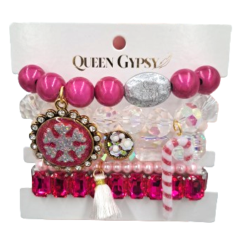 Fuchsia Snowflake Stack