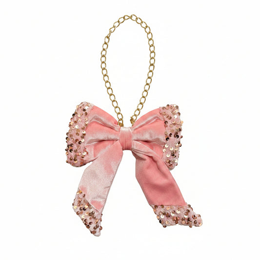 Pink Velvet Bow Choker