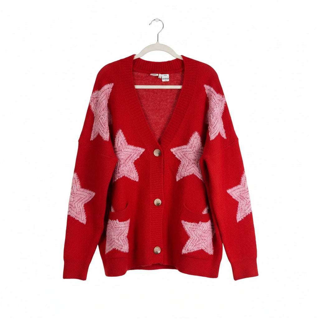Oversized Star Cardigan
