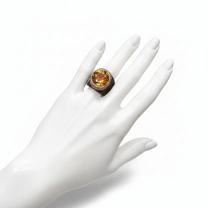 Pave’ Snakeskin Adjustable Gemstone Ring