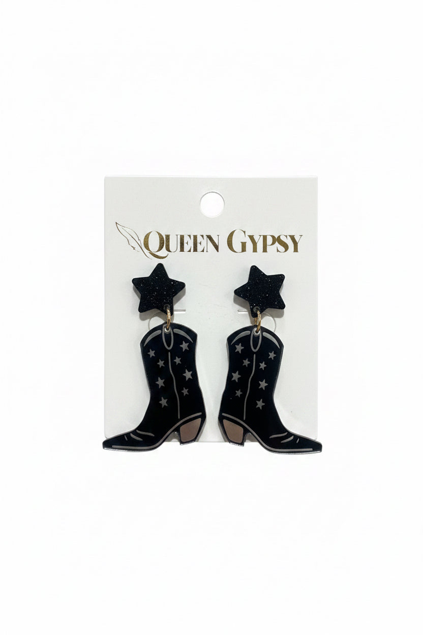Mirrored Boot Earrings