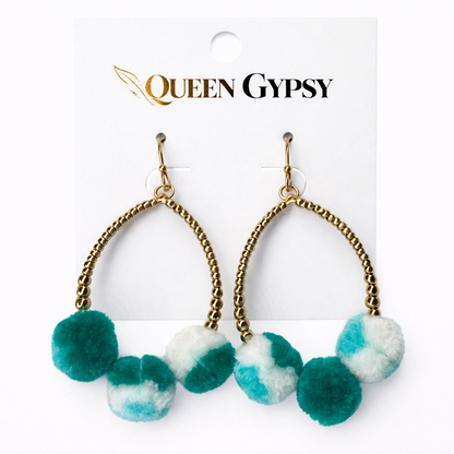 Summer Pom Teardrop Earring Assorted
