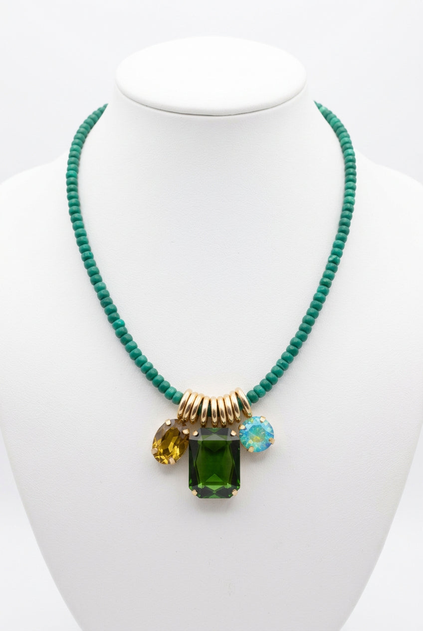 Emerald Envy Charm Necklace