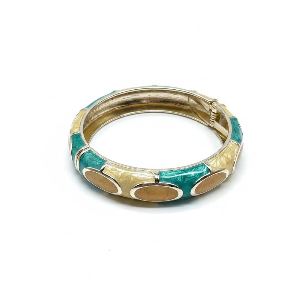 Tequila Sunrise Enamel Hinged Bangle