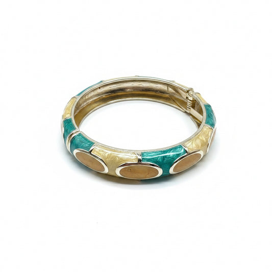 Tequila Sunrise Enamel Hinged Bangle