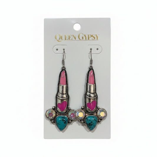 Western Lipstick earrings
