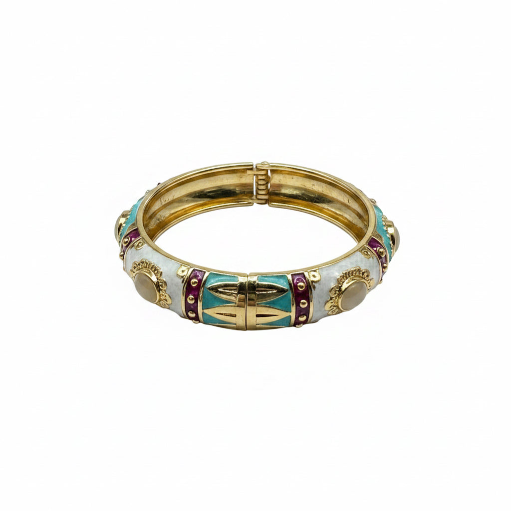Mesa Moon Enamel Hinged Bangle
