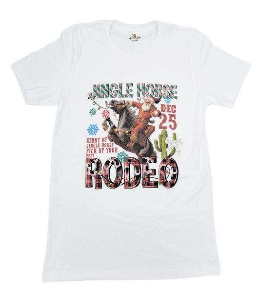 QG-Jingle Horse Rodeo Tshirt with crystals