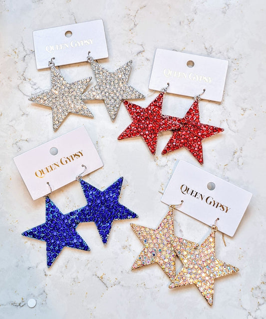 Crystal Star Earrings Assorted