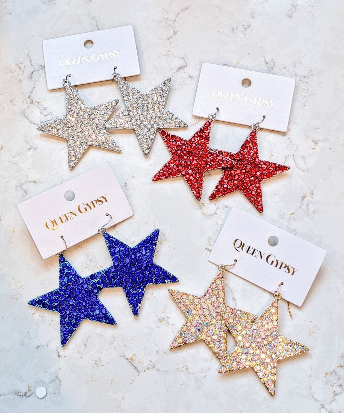 Crystal Star Earrings Assorted