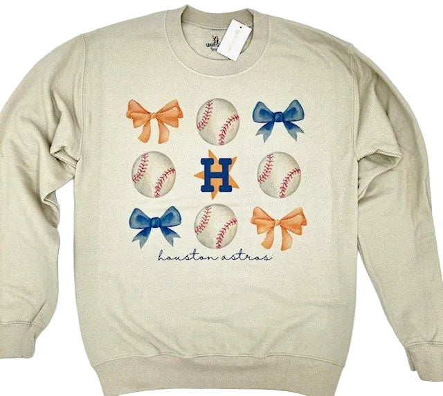 QG-Baseball & Bows Sweatshirt