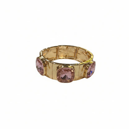 Bold Bezel Faceted Stretch Bracelet
