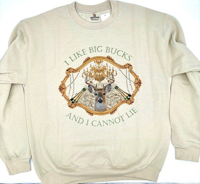 QG-I like Big Bucks sweatshirt with crystals