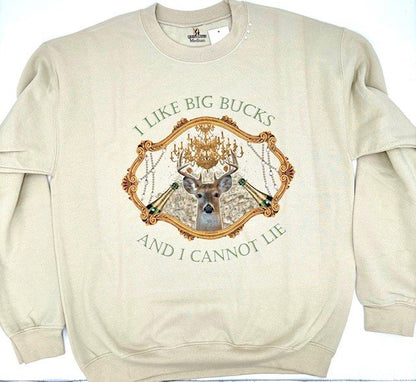 QG-I like Big Bucks sweatshirt with crystals