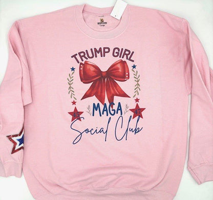 QG-Trump Girl sweatshirt pink