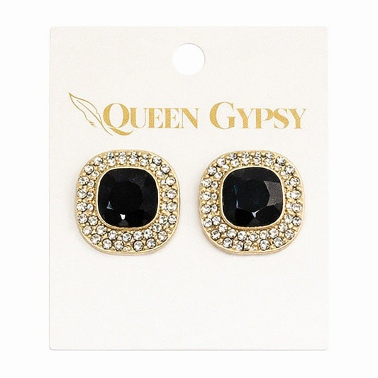 Crystal and Pave' Clip on earrings
