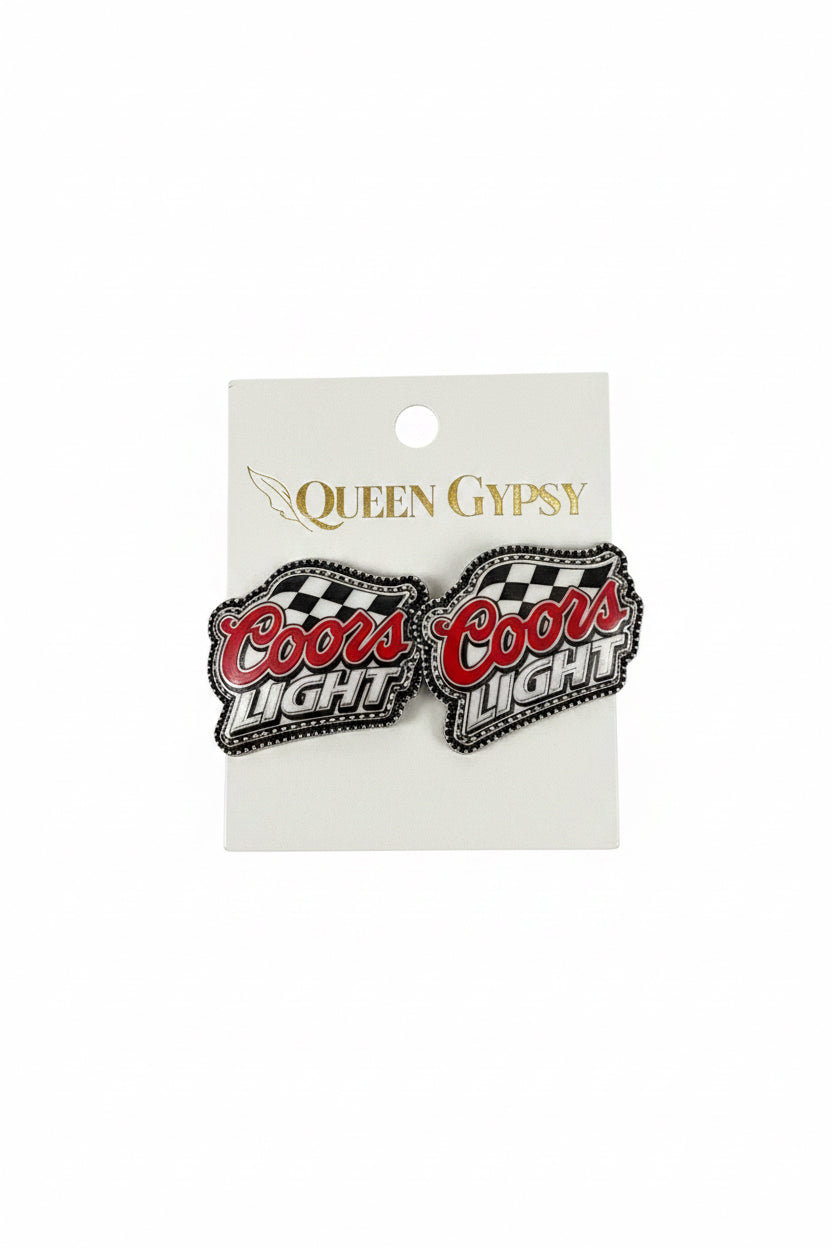 Coors Light Finish Line Earrings
