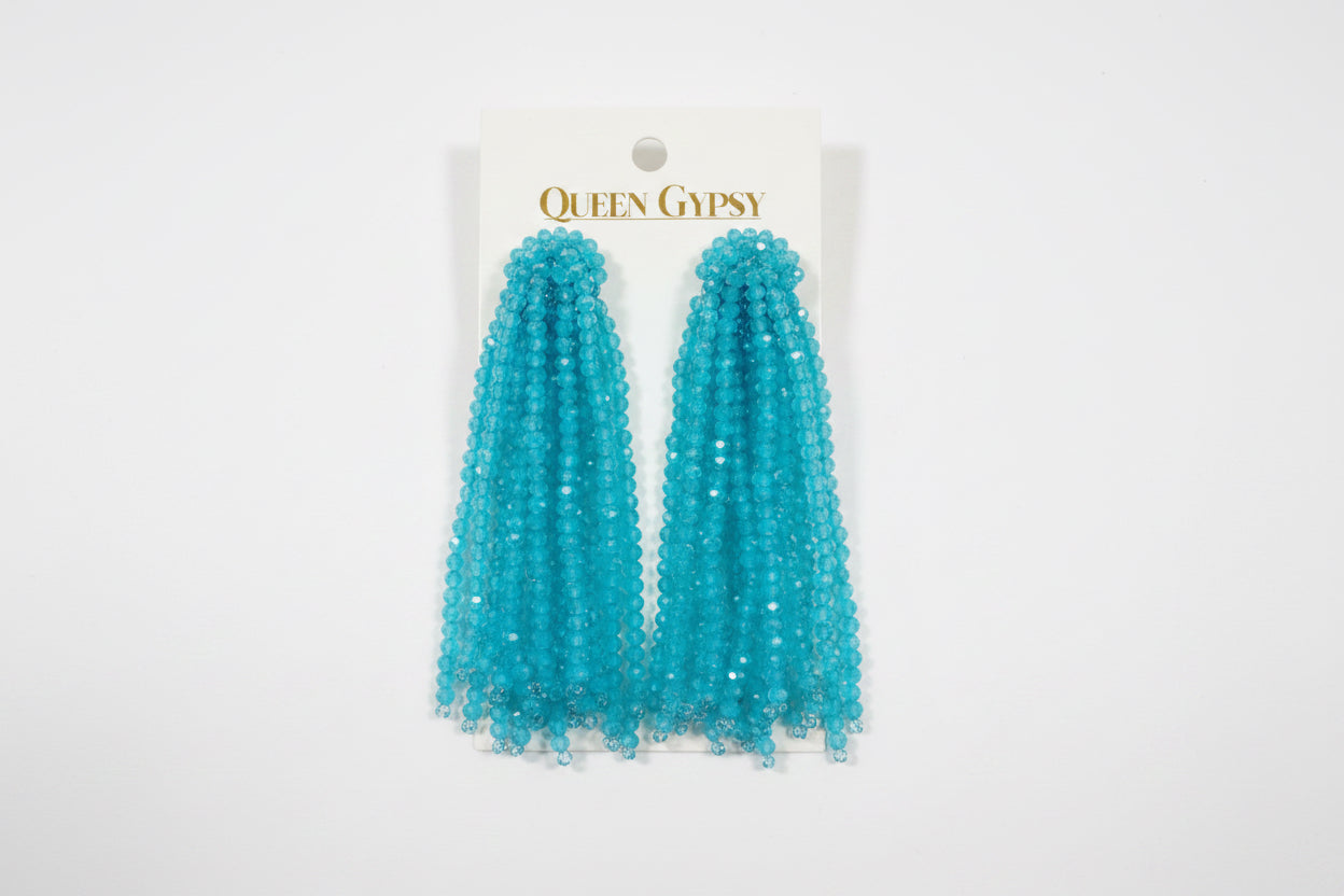 Multi-Strand Crystal Earrings