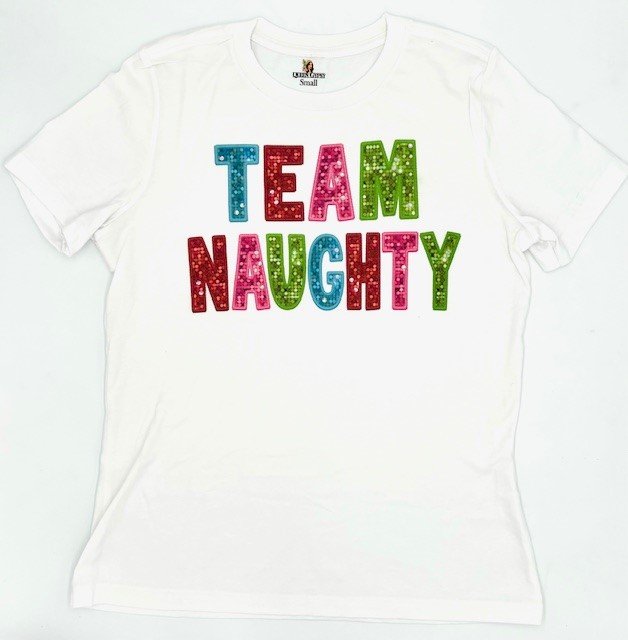 QG-Team Naughty Tshirt with crystals
