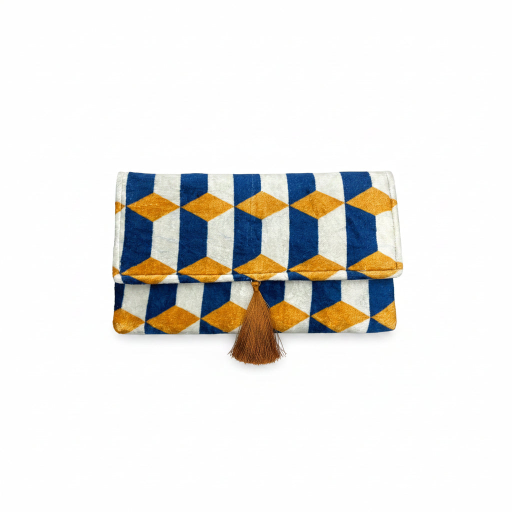Geo Velvet Astros Clutch