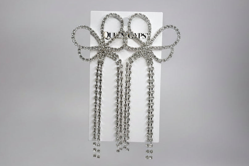 Rhinestone Bow earrings