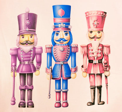 Pink Pastel Nutcracker T-Shirt on Pink with Crystals
