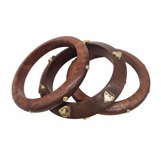 3-Set Wood Bangle Bracelet
