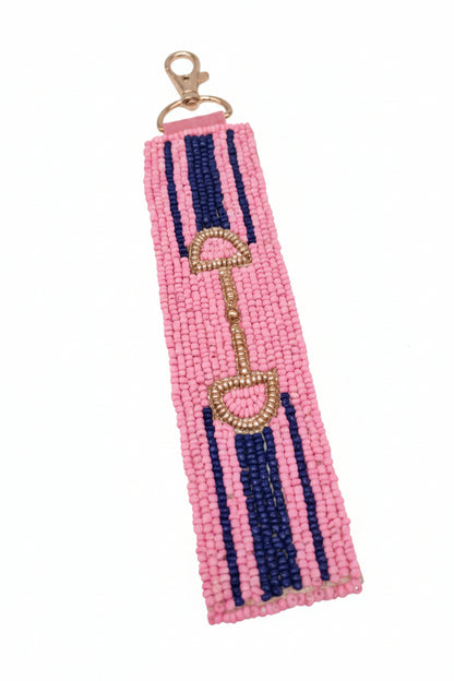 Horsebit Beaded Keychain