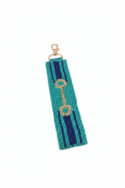 Horsebit Beaded Keychain
